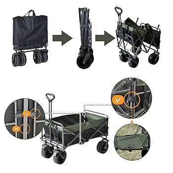 Amazon.co.jp: NEKOU アウトドアワゴン キャリーワゴン テーブル